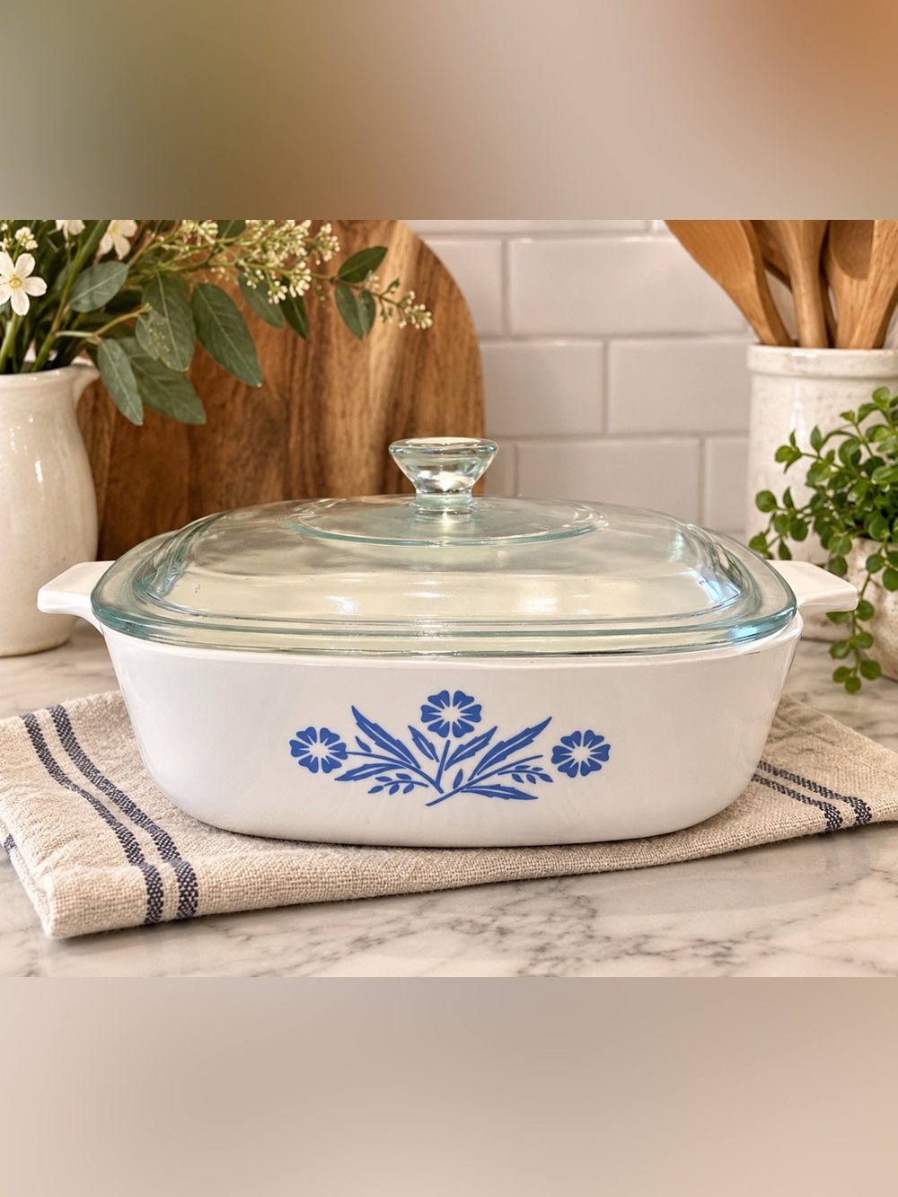 CORNING WARE Blue Cornflower 32 oz